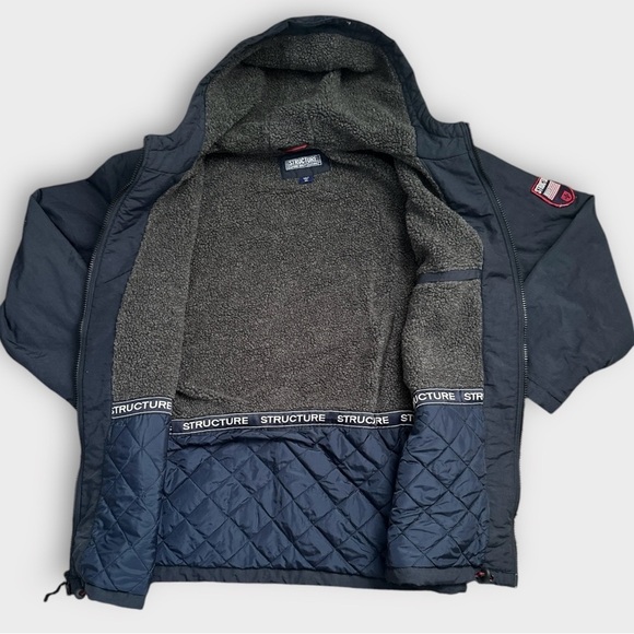 Vintage Structure Parka Jacket Navy Blue Men’s Size XL - Picture 6 of 9